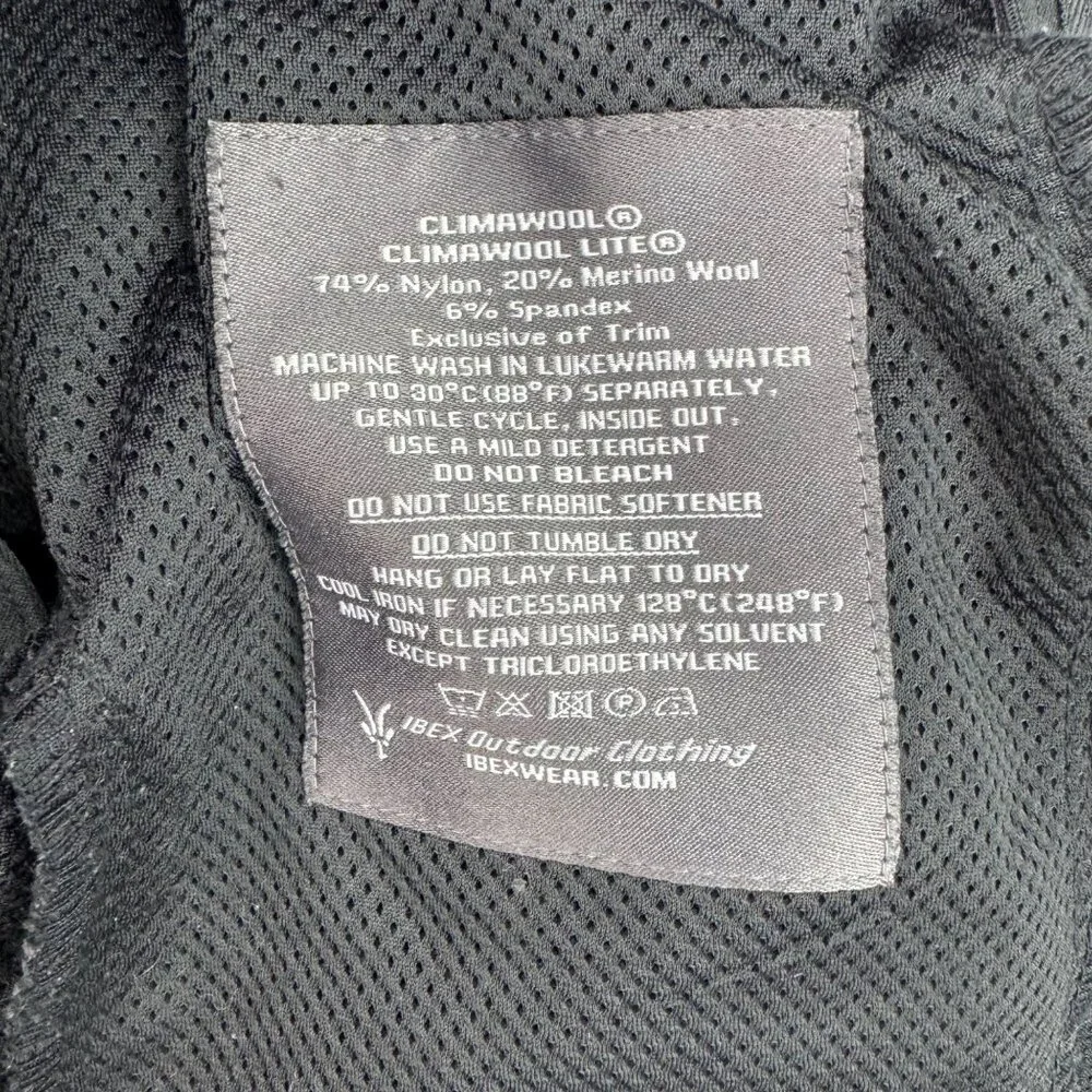 IBEX Climawool Softshell Black/Navy Outdoors Snow Ski Pants Men's Size Small